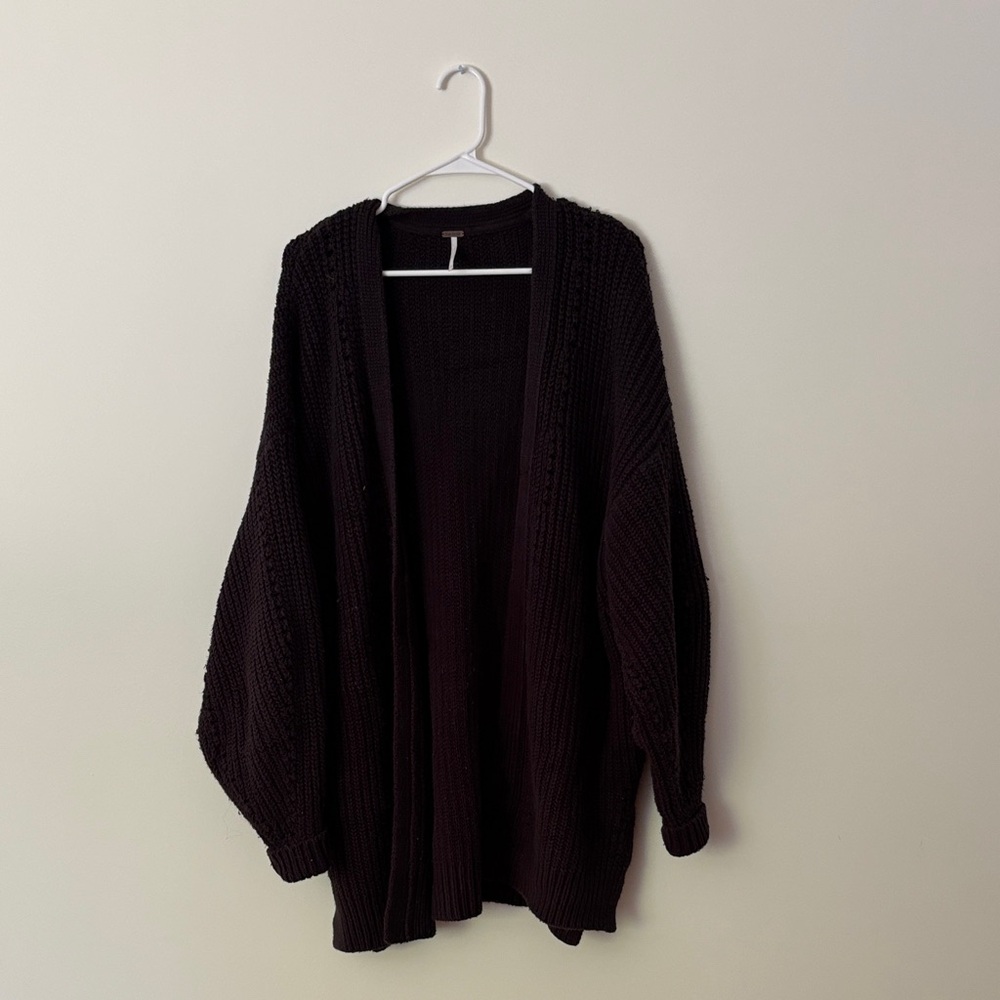 Free People Black Knit nightingale Cardigan